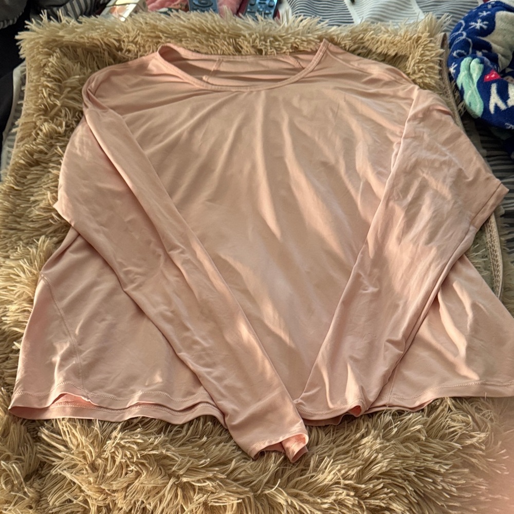 Blush Pink Women's Long Sleeve Sweatshirt